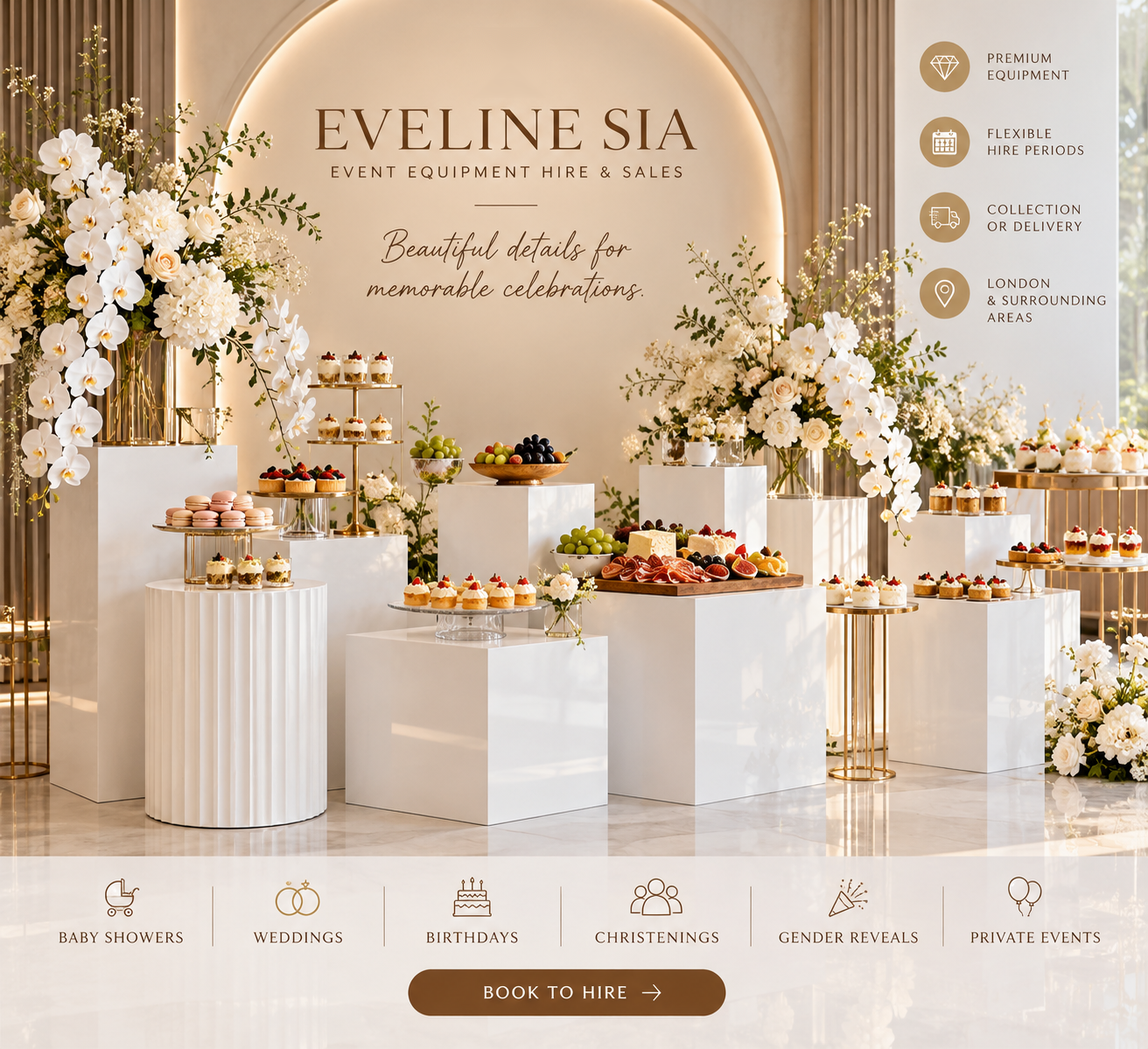 Illustrative luxury event display concept